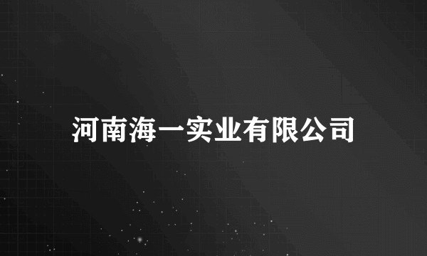 河南海一实业有限公司