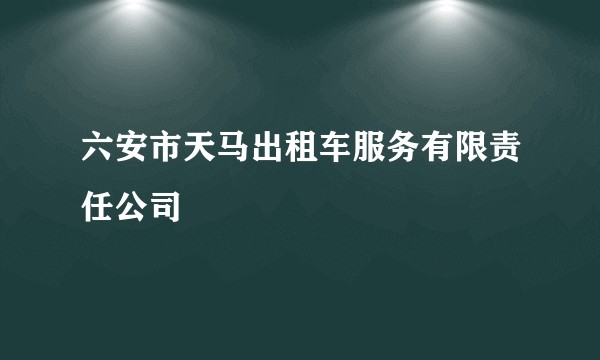 六安市天马出租车服务有限责任公司
