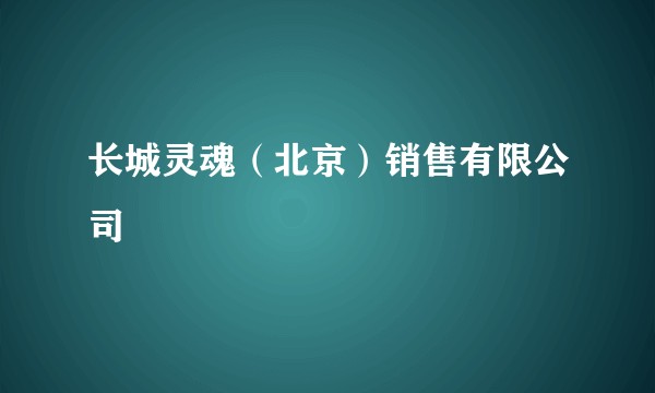 长城灵魂（北京）销售有限公司