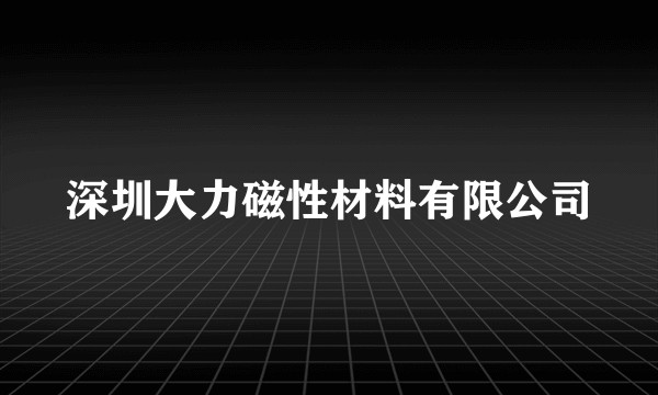 深圳大力磁性材料有限公司