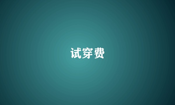试穿费