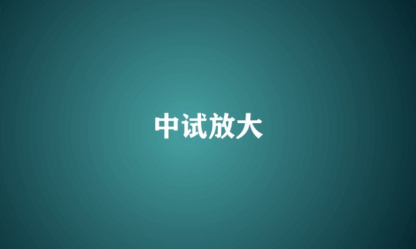 中试放大