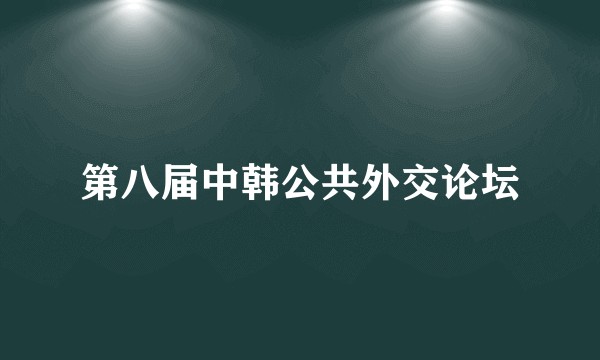 第八届中韩公共外交论坛