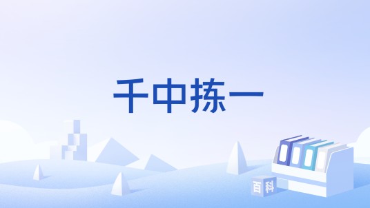 千中拣一