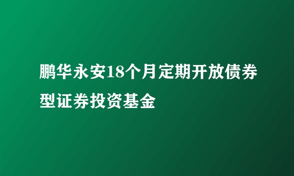 鹏华永安18个月定期开放债券型证券投资基金