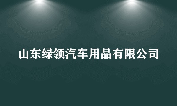 山东绿领汽车用品有限公司