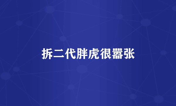 拆二代胖虎很嚣张
