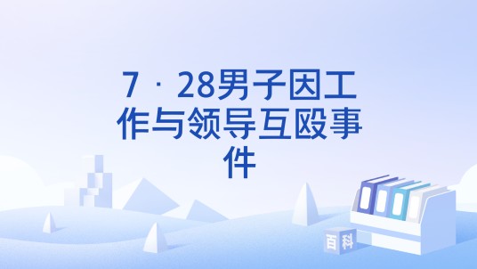 7·28男子因工作与领导互殴事件