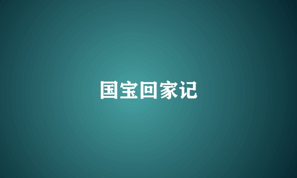 国宝回家记