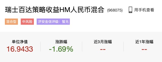 瑞士百达策略收益基金