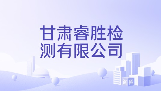 甘肃睿胜检测有限公司