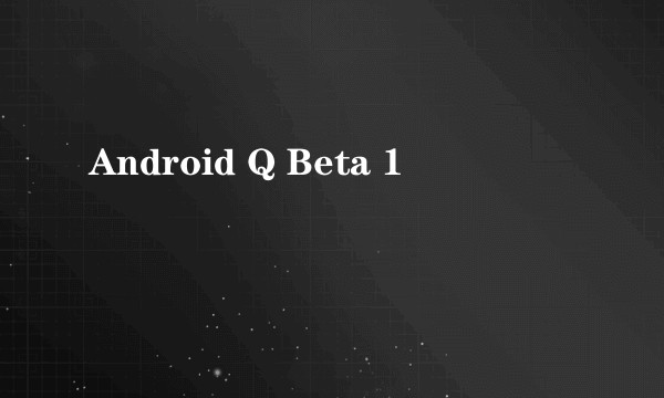 Android Q Beta 1
