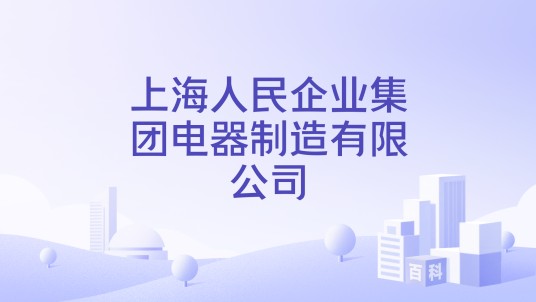 上海人民企业集团电器制造有限公司