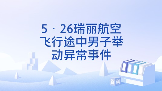 5·26瑞丽航空飞行途中男子举动异常事件