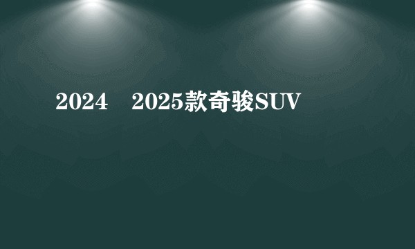 2024–2025款奇骏SUV