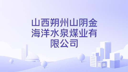 山西朔州山阴金海洋水泉煤业有限公司
