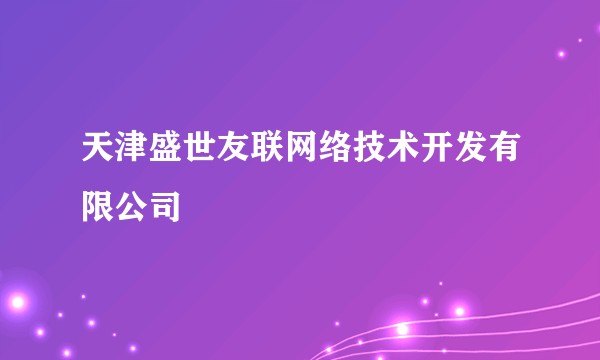 天津盛世友联网络技术开发有限公司