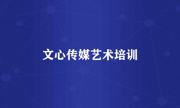 文心传媒艺术培训