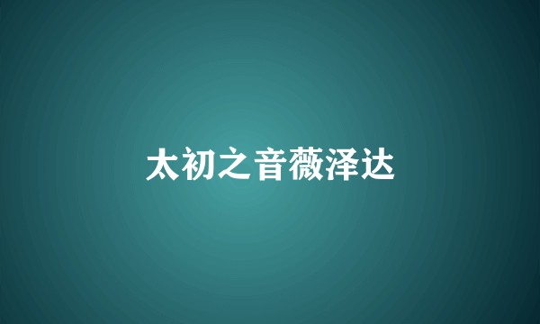 太初之音薇泽达