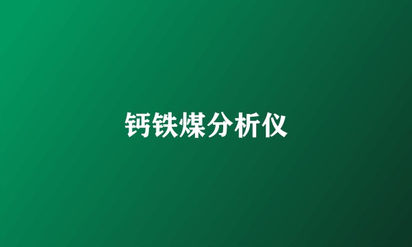 钙铁煤分析仪