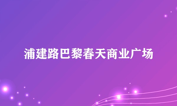 浦建路巴黎春天商业广场