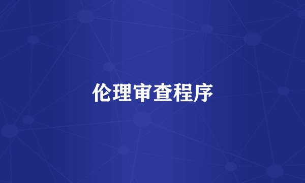 伦理审查程序