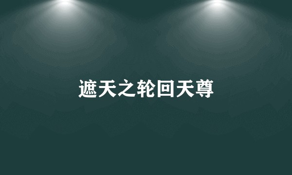 遮天之轮回天尊