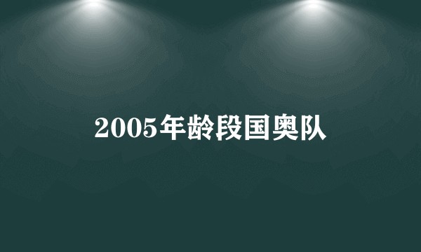 2005年龄段国奥队