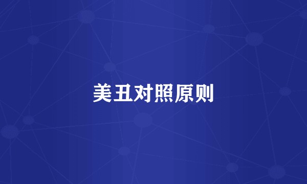 美丑对照原则