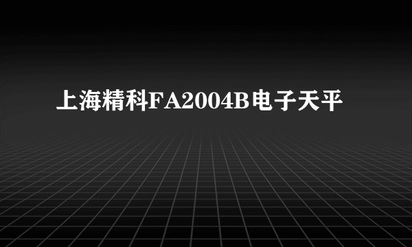 上海精科FA2004B电子天平