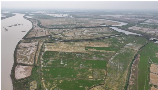 鄱阳湖水域非法矮围