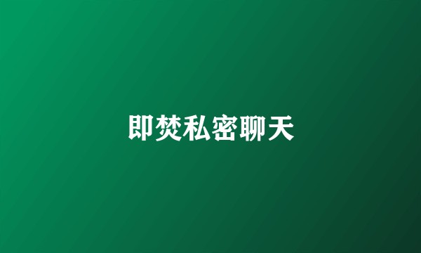 即焚私密聊天