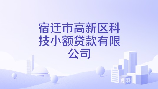 宿迁市高新区科技小额贷款有限公司