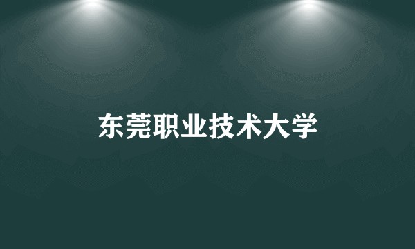 东莞职业技术大学