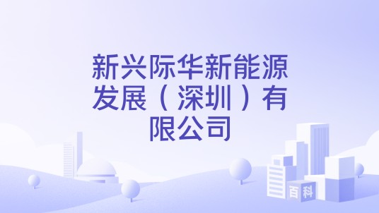 新兴际华新能源发展（深圳）有限公司