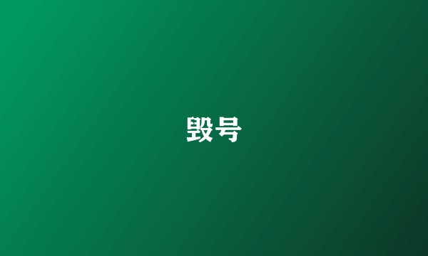毁号