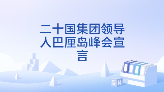 二十国集团领导人巴厘岛峰会宣言