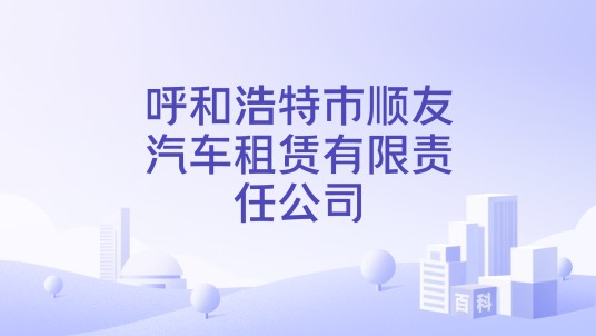呼和浩特市顺友汽车租赁有限责任公司