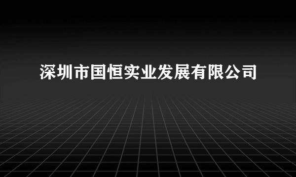 深圳市国恒实业发展有限公司