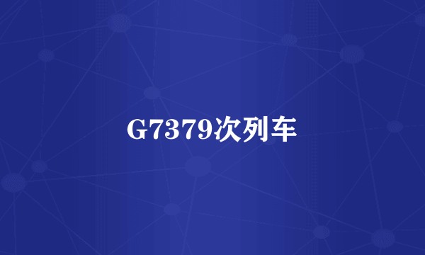G7379次列车