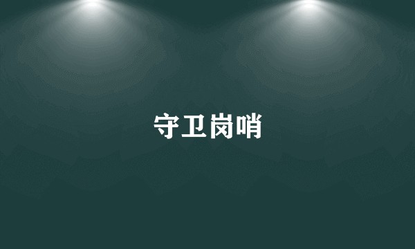 守卫岗哨