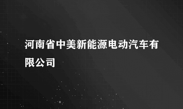河南省中美新能源电动汽车有限公司