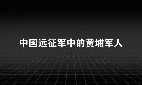 中国远征军中的黄埔军人