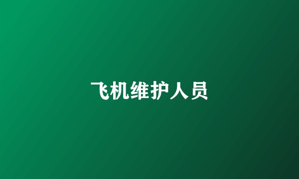 飞机维护人员