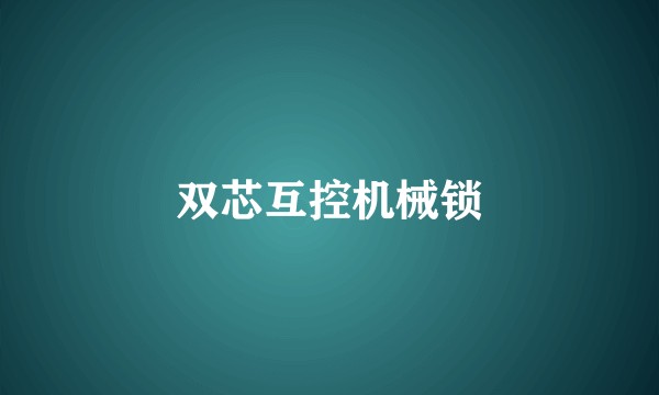 双芯互控机械锁