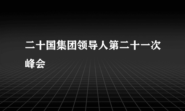 二十国集团领导人第二十一次峰会
