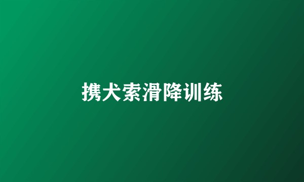 携犬索滑降训练