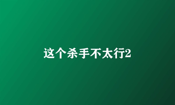 这个杀手不太行2