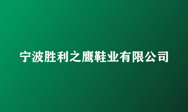 宁波胜利之鹰鞋业有限公司