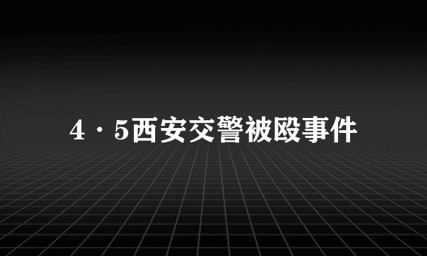 4·5西安交警被殴事件